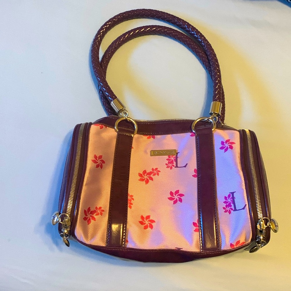 Lancaster Shoulder Bag made of Leather and Cloth